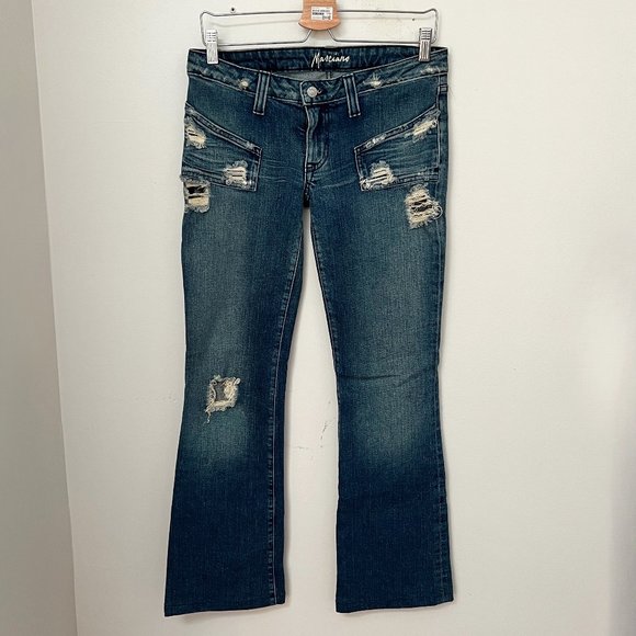 Y2K LOW RISE Marciano by Guess Flared Jeans - Picture 1 of 4